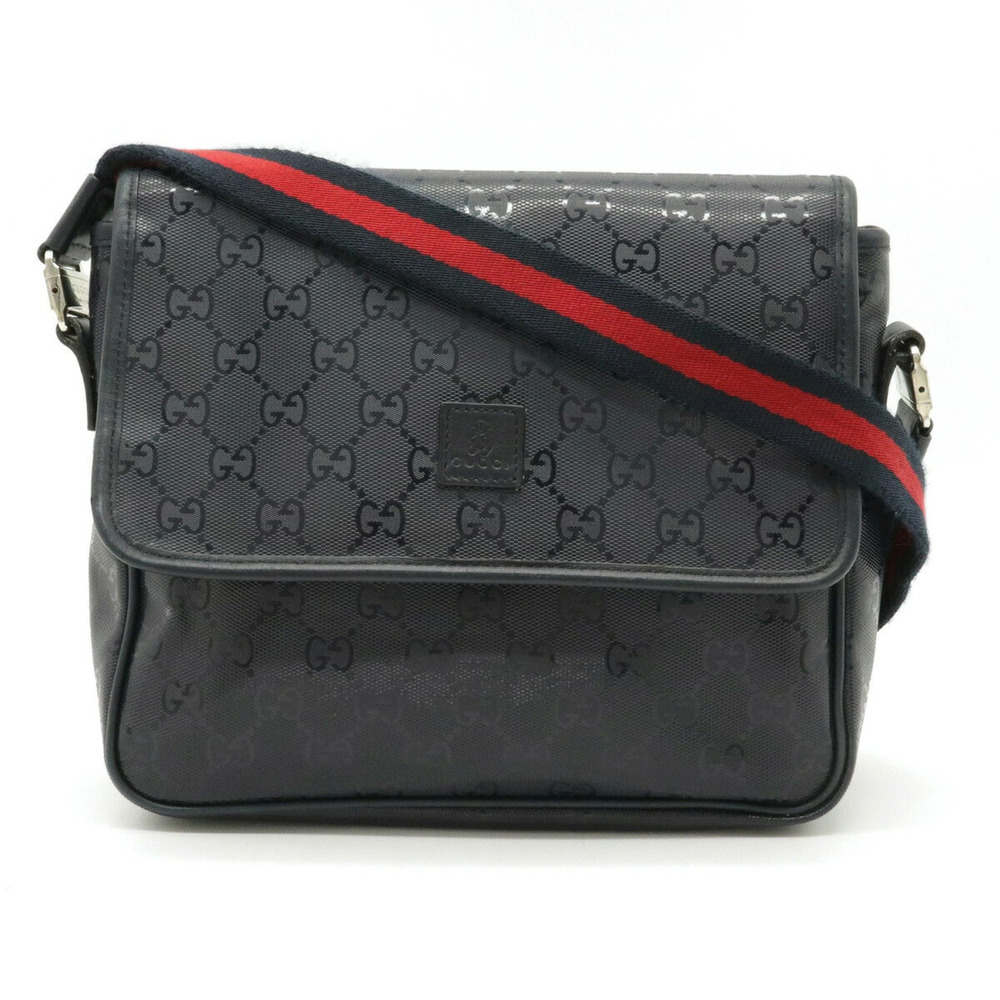 Gucci GG Imprime Crossbody Bag Leather Dark Navy Blue